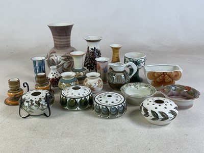 Lot 283 - JERSEY POTTERY; a quantity of handpainted...