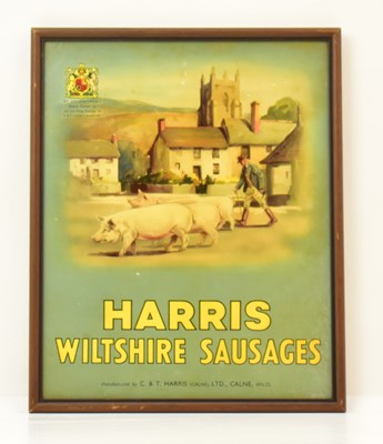 Lot 255 - A vintage cardboard poster for 'Harris...