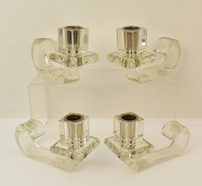 Lot 200 - Four contemporary single candlesticks made...