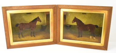Lot 396 - J. CRANE (British, 19th century); two oils on...