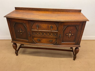 Lot 668 - An early 20th century oak sideboard, with...