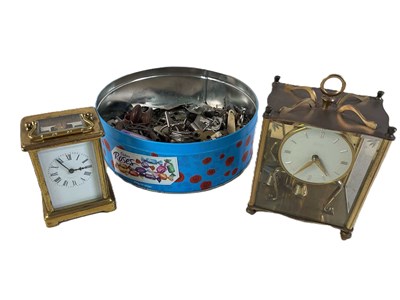 Lot 205 - Two brass carriage clocks, the larger...