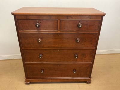 Lot 678 - A mahogany chest of two short over three long...
