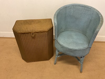 Lot 689 - LLOYD LOOM; a Lusty linen cabinet, with a...