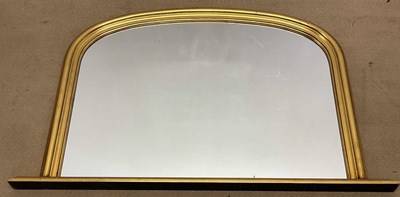 Lot 733 - A modern overmantel mirror, in gilt wood...