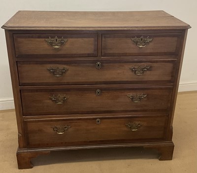 Lot 776 - An oak chest of two short over three long...