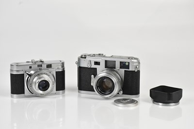 Lot 1328 - Two film cameras to include an Aires IIIc 35mm...
