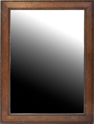 Lot 63 - An oak framed rectangular wall mirror, with...