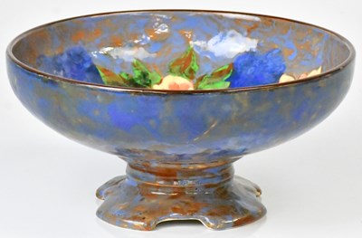 Lot 134 - ROYAL DOULTON; a 'Wild Rose' pattern footed...