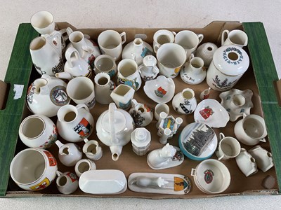 Lot 266 - W H GOSS; a quantity of crested china with...