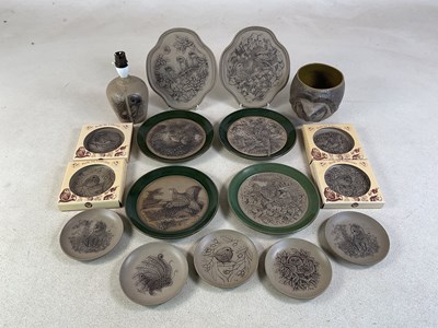 Lot 244 - BARBARA LINLEY ADAMS FOR POOLE POTTERY; raised...