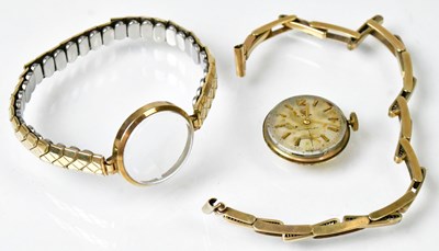 Lot 923 - CYMA; a yellow gold ladies' wristwatch, the...