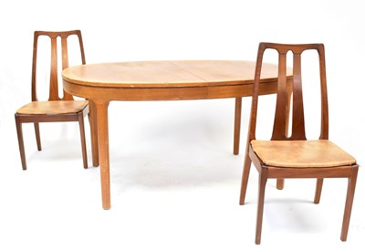 Lot 56 - NATHAN; a mid-20th century teak oval extending...