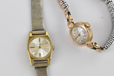Lot 286 - ELOGA; a ladies 14ct gold cased wristwatch,...