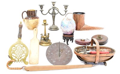 Lot 231 - A collectors' lot, to include brass trivet, a...