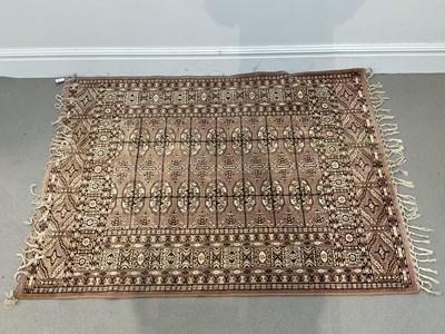 Lot 287 - A decorative Eastern rug, decorated with...