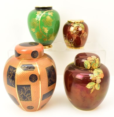 Lot 148 - CARLTON WARE; two 'Rouge Royale' spider's web...