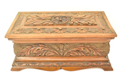 Lot 276 - A late 19th/early 20th century carved oak...