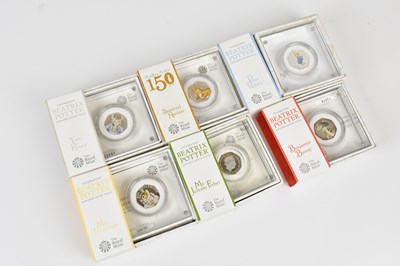 Lot 591 - THE ROYAL MINT; a collection of six Beatrix...