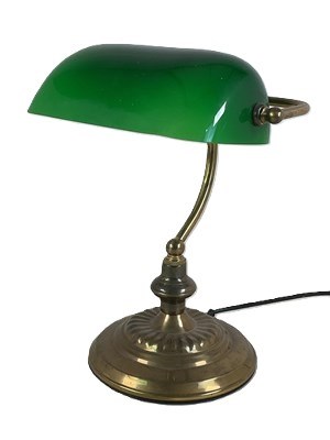 Lot 661 - A modern banker's table lamp with adjustable...