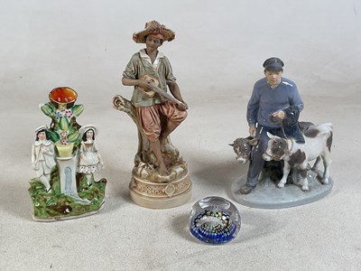 Lot 301 - ROYAL COPENHAGEN;  a figure group, 'Boy with...