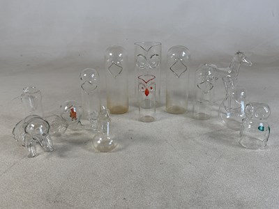 Lot 341 - A quantity of hand-blown glass animals and...
