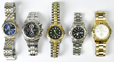 Lot 926 - Five gentlemen's wristwatches, comprising...