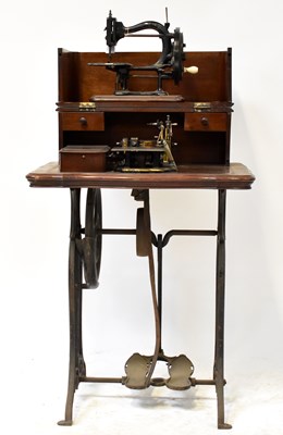 Lot 251 - Two vintage sewing machines, comprising a...