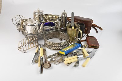 Lot 166 - A collection of silver plated items, including...