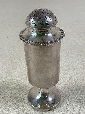 Lot 556 - A Scottish Georgian hallmarked sugar sifter,...
