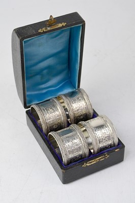 Lot 868 - A Victorian cased set of four hallmarked...