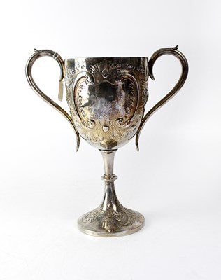 Lot 838 - A Victorian hallmarked silver large...