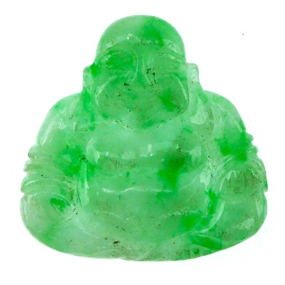 Lot 1062 - A modern jade Buddha, height 3cm, width 3cm.