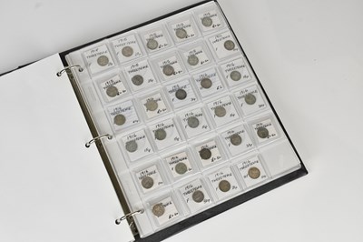 Lot 647 - A large collection of silver three pence...