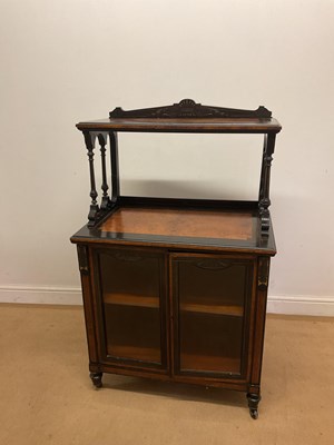 Lot 695 - An Aesthetic Movement ebonised music cabinet,...