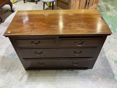 Lot 705 - A mahogany chest of two short over two long...