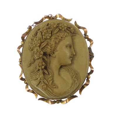 Lot 998 - A late 19th/early 20th century carved lava...