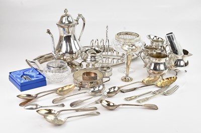 Lot 175 - A collection of assorted silver plate...