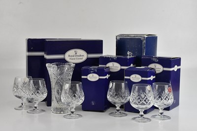 Lot 1604 - ROYAL DOULTON; two pairs of novelty cut glass...