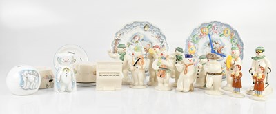 Lot 1411 - ROYAL DOULTON SNOWMAN INTEREST; twelve...