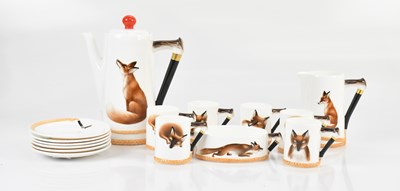 Lot 1520 - ROYAL DOULTON; a six setting coffee service in...