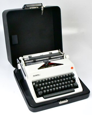 Lot 212 - OLYMPIA; a cased portable typewriter.