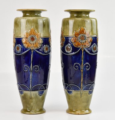 Lot 352 - ROYAL DOULTON; a pair of large and impressive...