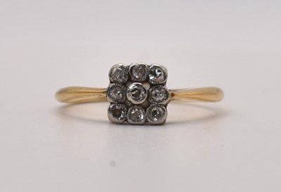 Lot 591 - An 18ct gold and platininum and diamond...