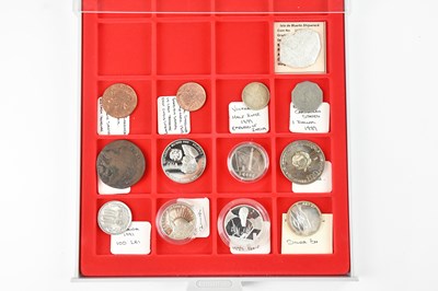 Lot 671 - A collection of coins, including a Russian two...