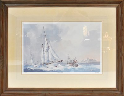 Lot 753 - ALAN STARK; colour lithograph 'Outward Bound',...