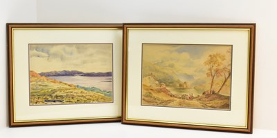 Lot 423 - Two late 19th/early 20th century watercolours...