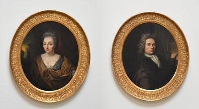 Lot 1755 - A pair of 19th century oils on relined canvas,...