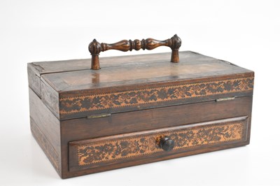 Lot 1196 - A 19th century Tunbridgeware rosewood desk...