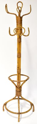 Lot 42 - A 20th century bamboo hat stand, with eight...